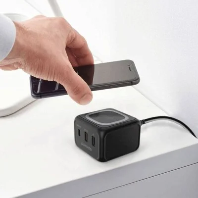 Porodo Desktop Charger Fast-Wireless Charging - Black